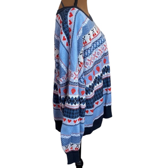 New Lane Bryant Classic Crew-Neck Fruit Jacquard Fair Isle Sweater size 26 / 28 - Picture 5 of 12